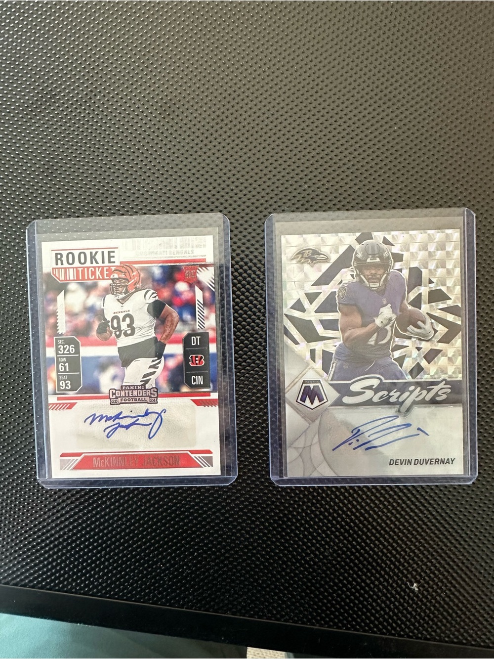 Rookie Autograph Football Card Lot - Red & Purple Accents